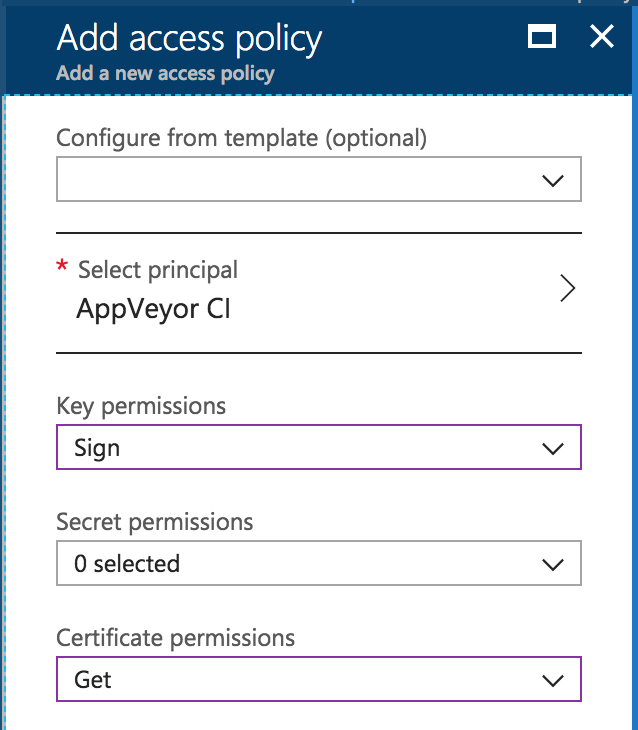 Set policy permissions